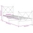 Estructura cama sin colchón con estribo metal blanco 80x200