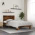 Estructura cama madera ingeniería metal roble ahumado 90x200