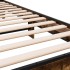 Estructura cama madera ingeniería metal roble ahumado 90x200