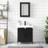 Juego de muebles de baño 2 pzas madera contrachapada
