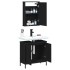 Juego de muebles de baño 2 pzas madera contrachapada