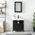 Juego de muebles de baño 2 pzas madera contrachapada