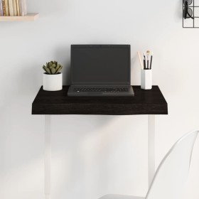 Tablero mesa madera roble tratada marrón oscuro 60x40x(2-6)