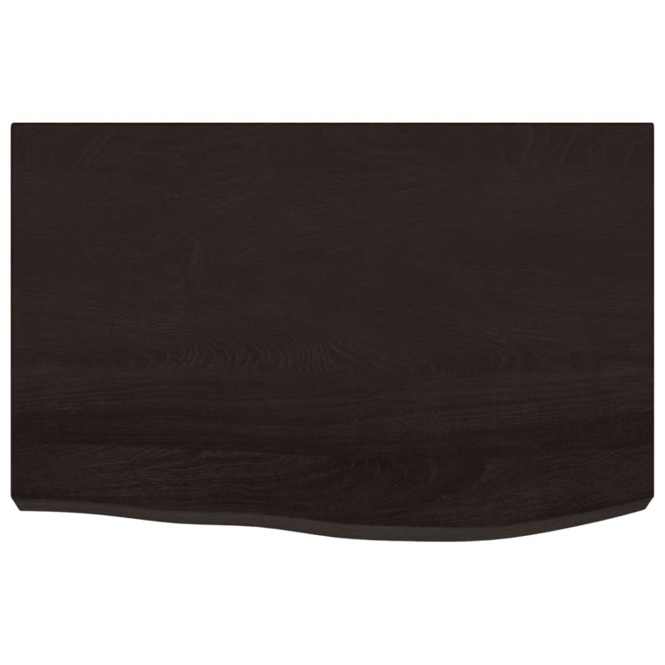 Tablero mesa madera roble tratada marrón oscuro 60x40x(2-6)