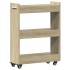 Armario con ruedas madera ingeniería roble Sonoma 60x22x79