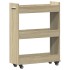 Armario con ruedas madera ingeniería roble Sonoma 60x22x79