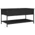Mesa de centro madera de ingeniería y metal negro 100x50x50