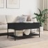 Mesa de centro madera de ingeniería y metal negro 100x50x50