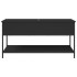 Mesa de centro madera de ingeniería y metal negro 100x50x50