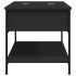 Mesa de centro madera de ingeniería y metal negro 100x50x50