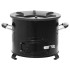 Cocina de leña para camping metal negro 36x26x22,5