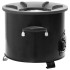 Cocina de leña para camping metal negro 36x26x22,5