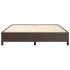 Estructura de cama de cuero sintético marrón 160x200