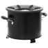 Cocina de leña para camping metal negro 36x26x22,5