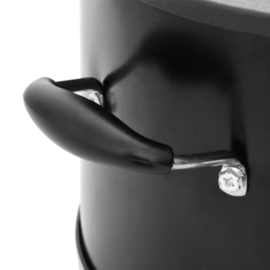 Cocina de leña para camping metal negro 36x26x22,5