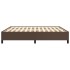 Estructura de cama de cuero sintético marrón 160x200