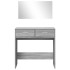 Tocador con espejo color gris Sonoma 80x39x80