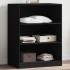 Armario de madera de ingeniería negro 77x48x102