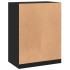 Armario de madera de ingeniería negro 77x48x102