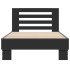 Estructura de cama madera de ingeniería y metal negra 75x190