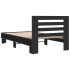 Estructura de cama madera de ingeniería y metal negra 75x190