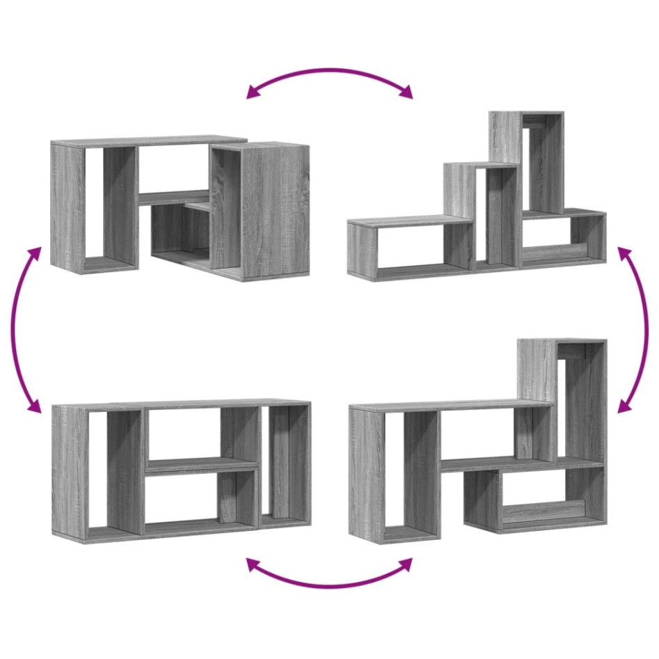 Muebles de TV 2 uds madera ingeniería gris Sonoma 75x30x50