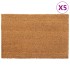 Felpudos 5 unidades fibra de coco natural 40x60