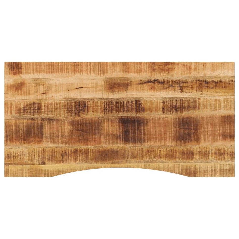 Tablero escritorio con curva madera mango rugosa 120x60x2,5