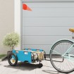 Remolque para bicicletas hierro y tela Oxford azul