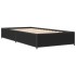 Estructura de cama madera de ingeniería y metal negro 90x200