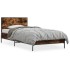 Estructura cama madera ingeniería metal roble humo 100x200