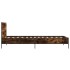 Estructura cama madera ingeniería metal roble humo 100x200