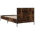 Estructura cama madera ingeniería metal roble humo 100x200