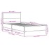Estructura cama madera ingeniería metal roble humo 100x200