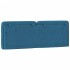 Cabecero de cama acolchado terciopelo azul 120