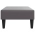 Reposapiés de cuero sintético gris 77x55x31