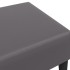 Reposapiés de cuero sintético gris 77x55x31