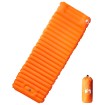 Colchón de camping autoinflable con almohada 1 persona naranja