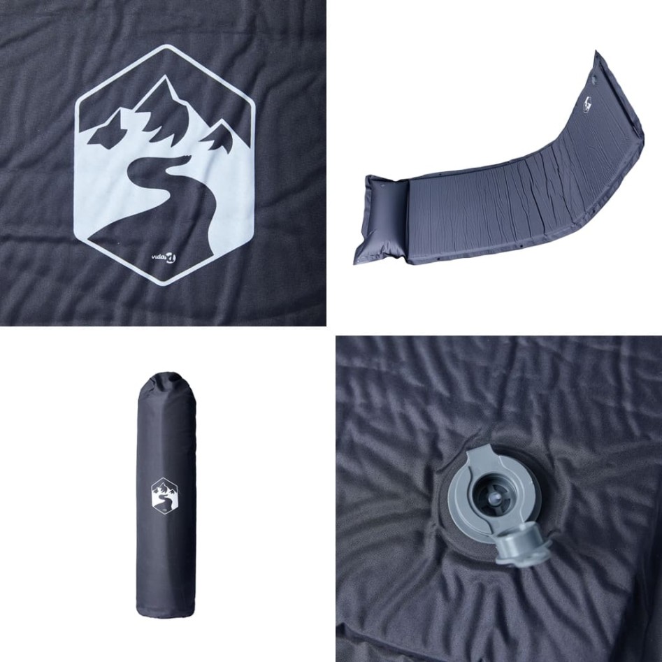 Colchón de camping autoinflable con con almohada 1 persona