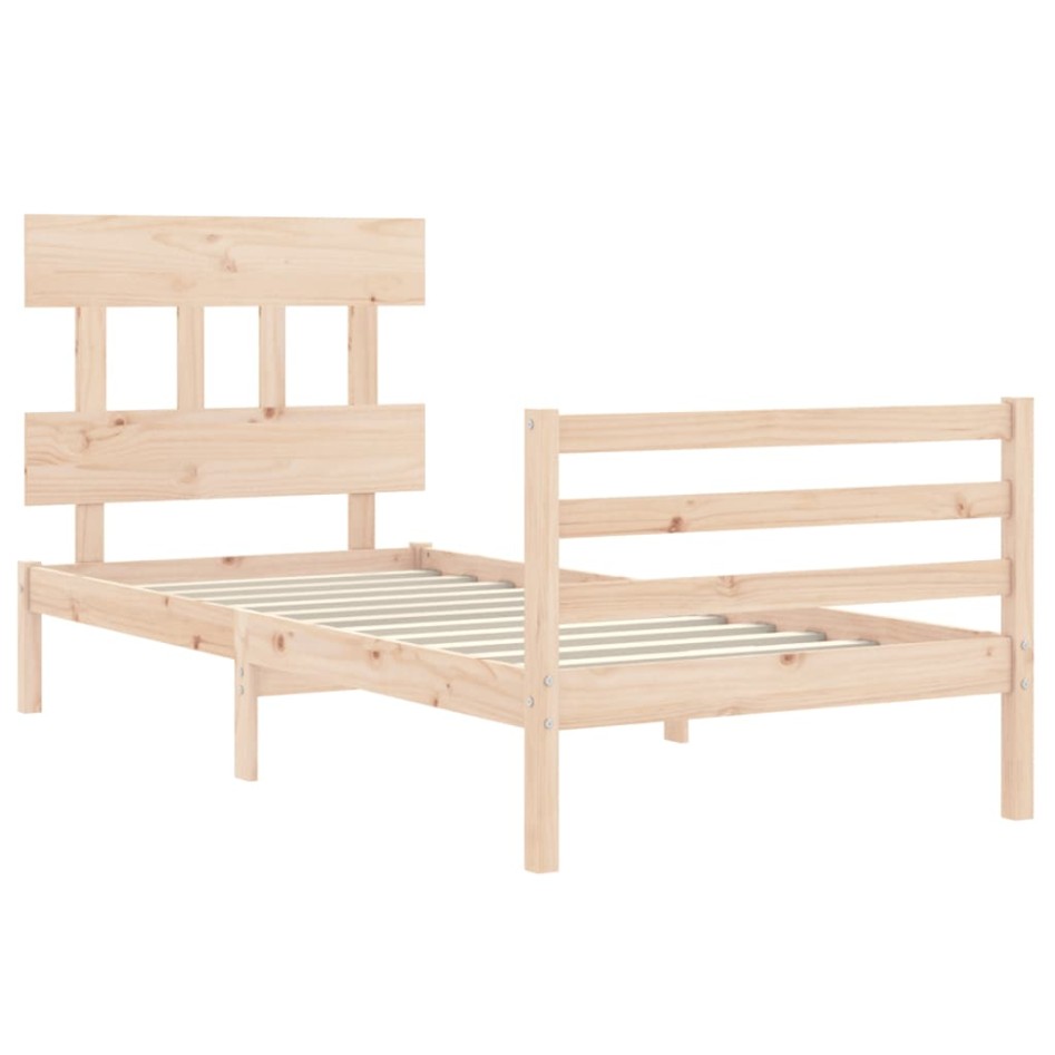 Estructura de cama con cabecero madera