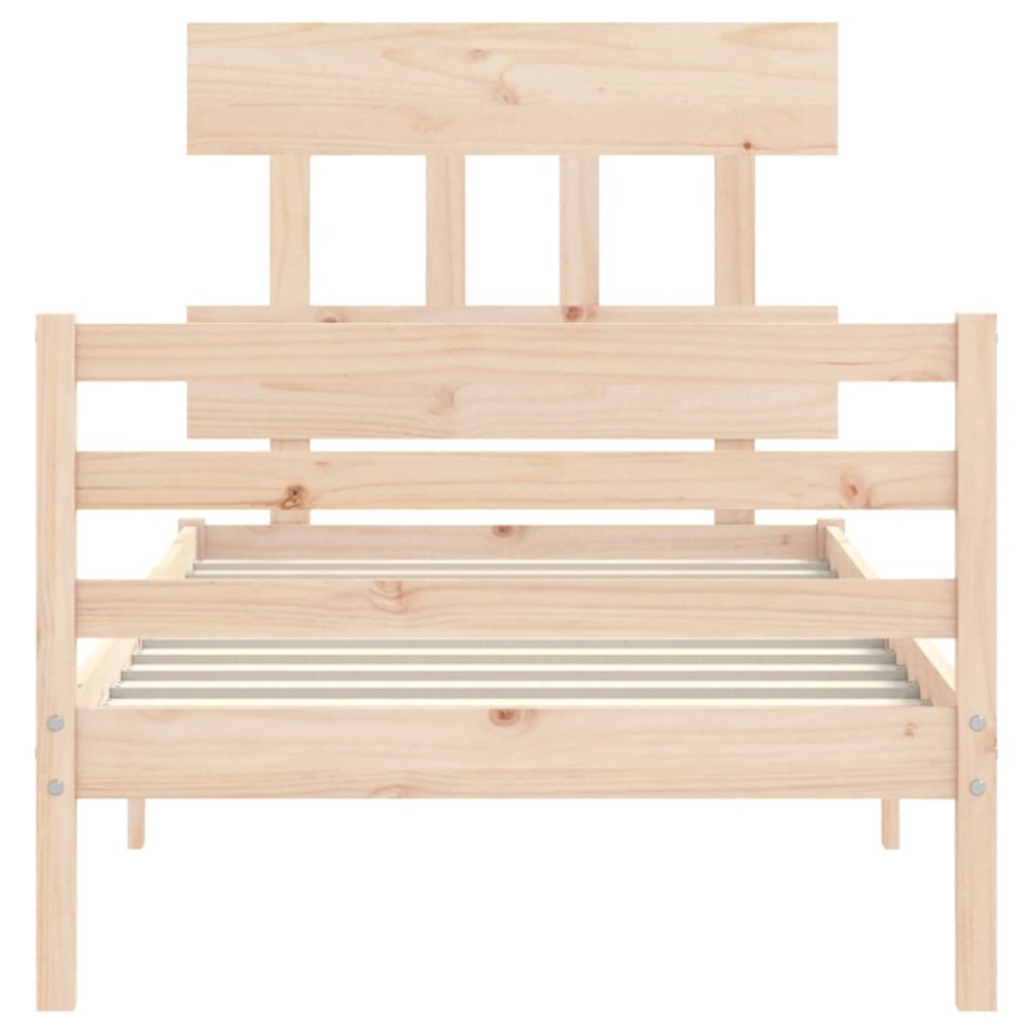 Estructura de cama con cabecero madera