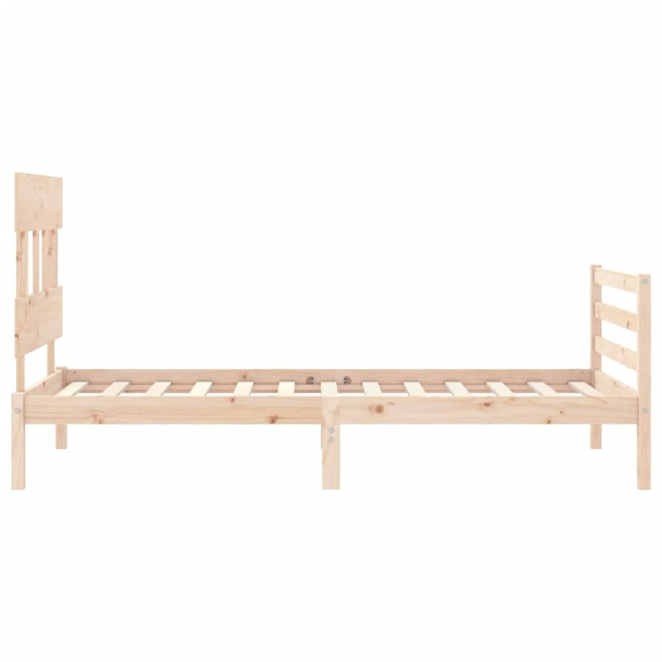 Estructura de cama con cabecero madera