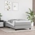 Estructura de cama sin colchón tela gris claro 80x200