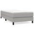 Estructura de cama sin colchón tela gris claro 80x200