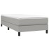 Estructura de cama sin colchón tela gris claro 80x200