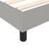 Estructura de cama sin colchón tela gris claro 80x200