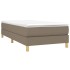 Estructura de cama sin colchón tela gris taupe 80x200