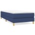 Estructura de cama sin colchón tela azul 80x200