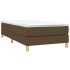 Estructura de cama sin colchón tela marrón oscuro 90x200