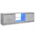 Mueble de TV con luces LED gris hormigón 120x30x35,5